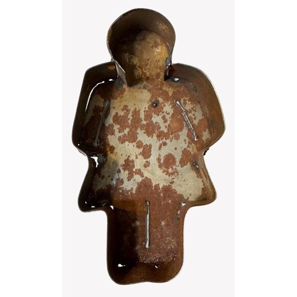 Vintage Rusty Metal Boy Girl Cookie Cutters Rustic Decor Bathroom Symbol - Picture 6 of 6